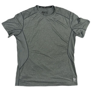 Nike‎ Pro Combat Dri-Fit Fitted Men's Gray Short Sleeve Shirt Size XL